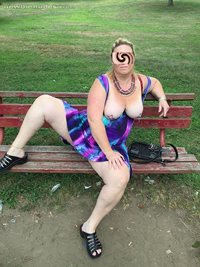 Flashing my jeweled boobs at the park