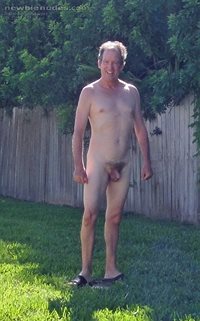 Me naked in my new private backyard!!