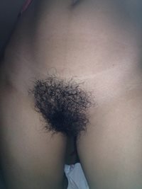 My GF's hairy bush!