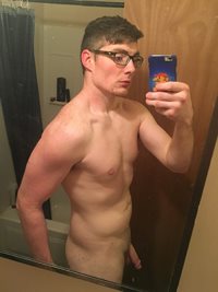 Post workout naked picture