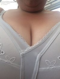 The girlfriends close up cleavage and bra.